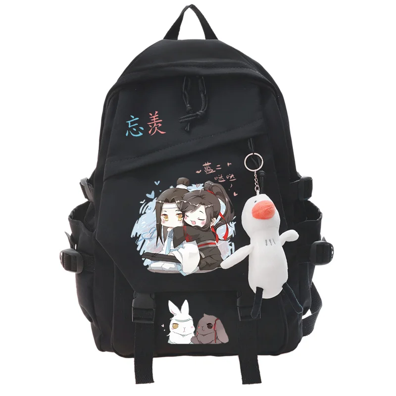 Mo Dao Zu Shi Backpack Anime MDZS Student Backpack Wei Wuxian Lan Wangji Leisure School Bag Portable Bags for Men and Women