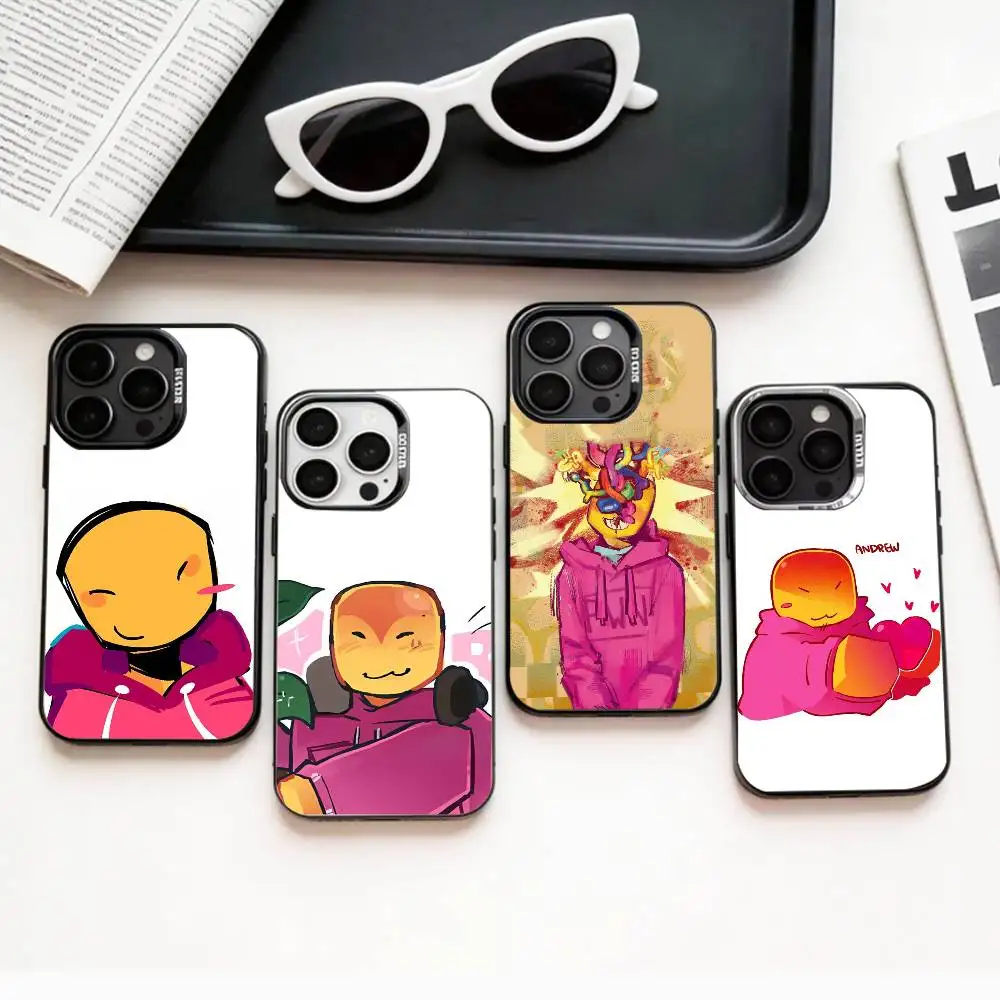 

G-Game A-Andrew Bad T-Things Phone Case For iPhone17,16,15,14,13,12,11 Plus,Pro Max Colored Silver Plated Inside Cover