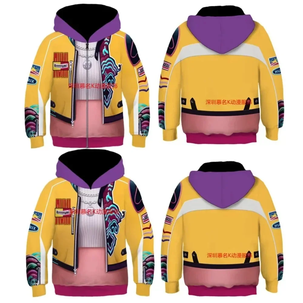 

Anime Hunter Cosplay Jacket for Kids - Hooded Halloween Costume, Korean Fashion Roleplay Outerwear for Girls & Boys