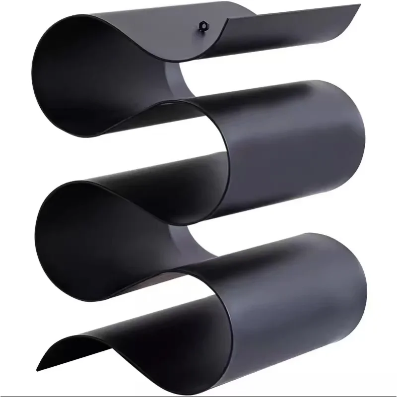 

Modern simple S-shaped red wine rack metal ornaments, TV cabinet wine cabinet living room dining room decoration desktop