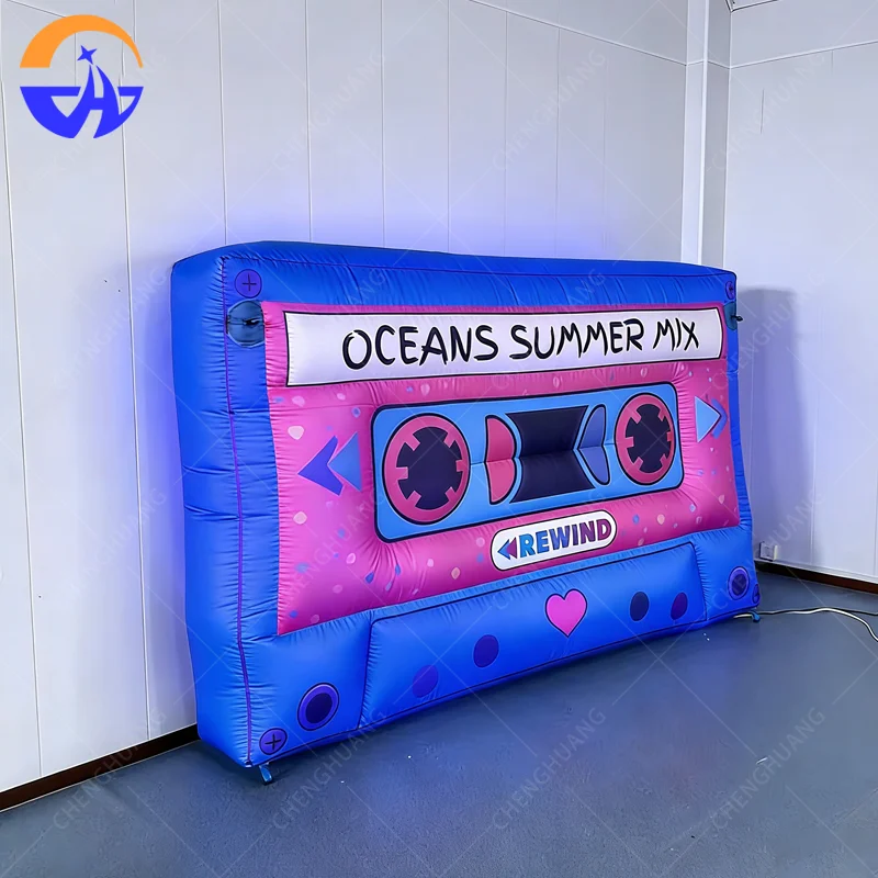 Customized inflatable radio model with blower, outdoor advertising activity decoration props