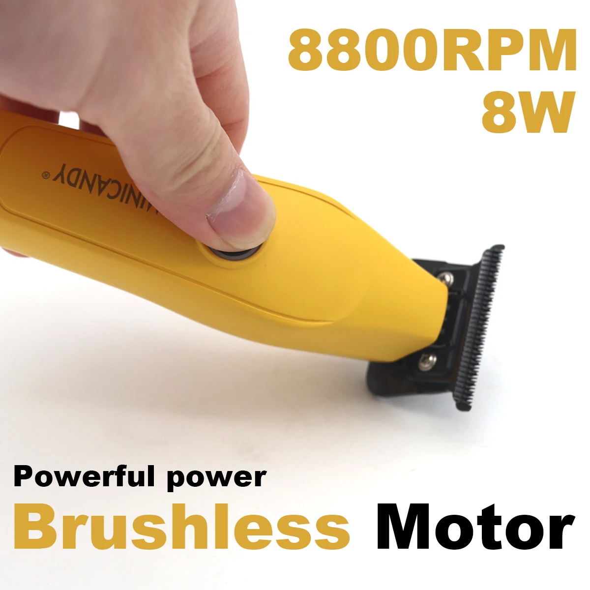 JUCAI MINICANDY JC-08 المهنية الرجال مقص الشعر DLC شفرة فرش السيارات مع قاعدة شاحن الشعر المتقلب آلة التشطيب