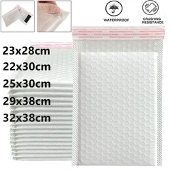 20pcs White Bubble Mailers Foam Bubble Padded Mailing Envelopes Mailer Poly for Packaging Self Seal Shipping Bag Bubble Padding