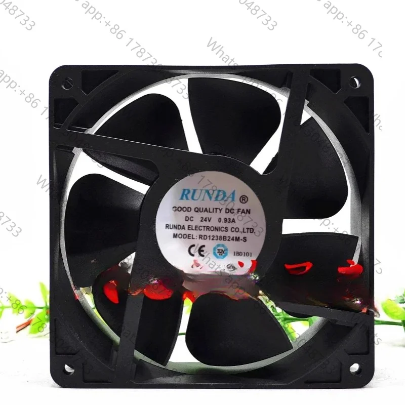 New original RD1238B24M-S 24V 0.93A 12CM 12038 2-wire high air volume inverter cooling fan