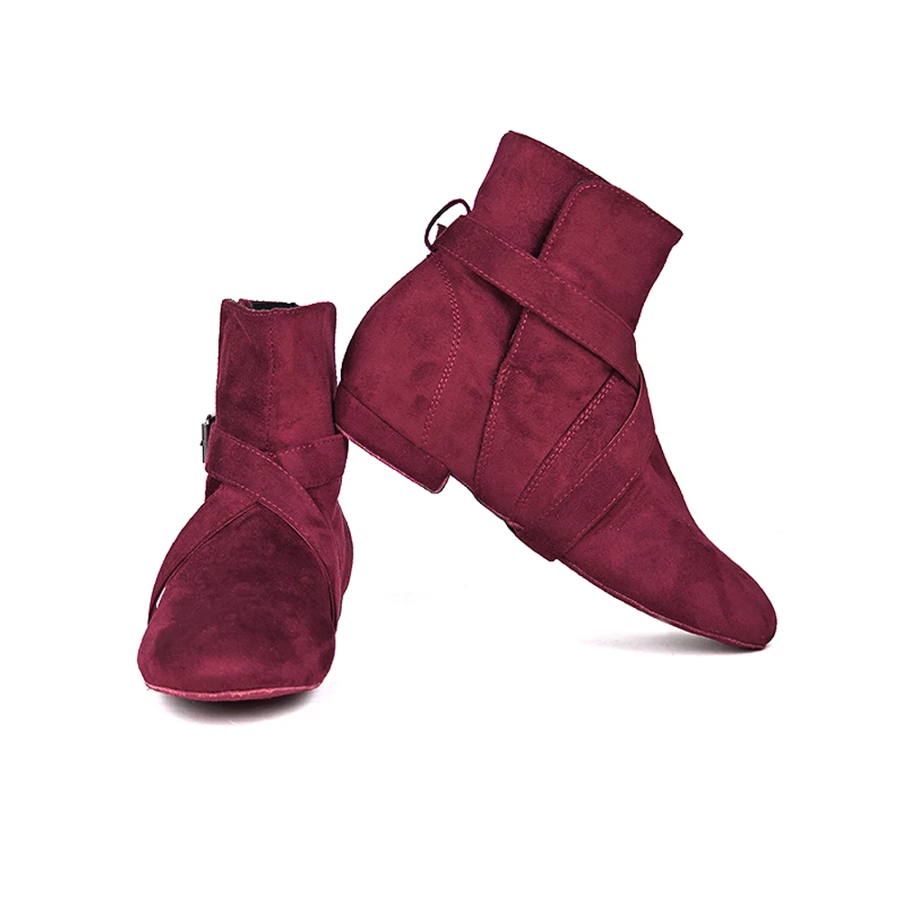 Bottes de danse en daim pour femmes, chaussures de danse longues, chaussures de salle de Rhpour femmes, chaussures de danse pour femmes, skalsalsa, pays de l'Ouest