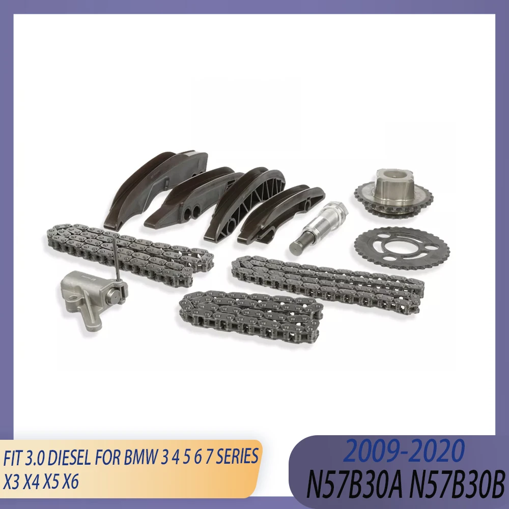 

Engine Parts Timing Chain Tensioner Kit Fit 3.0 L Diesel N57 N57D30A N57D30B 2009-2020 For BMW 3 4 5 6 7 Series X3 X4 X5 X6 3.0L