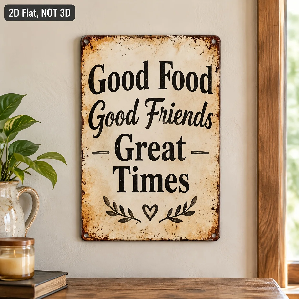 2D Flat - 【2D Flat】 2D Flat, 2D Flat Decorative Signs And Plaques Funny Vintage Metal Sign - 'The Best Things in Life Will Eithe
