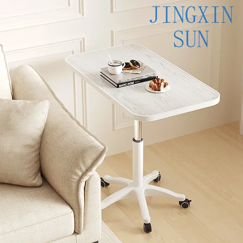 Height-Adjustable Rolling Computer Desk with Wheels for Home Office and Bedside, Ideal for Students and Working Professionals