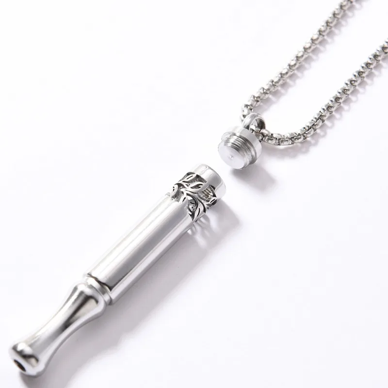 Metal Smoking Necklace Inhaler Twist Mouthpiece Pendant Portable Alloy Personal Smoke Accessory for Herbal Stick Gift