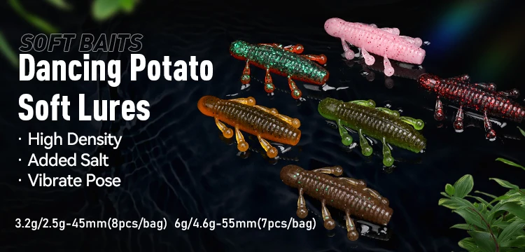 Kingdom 12 Stück/10 Stück Gummiköder, künstlicher Angelköder, 1,7 g, 60 mm, 2,7 g, 75 mm, schwimmende TPE-weiche Wurm-Swimbaits, Garnelen-Weichköder ﻿ – Detail 3