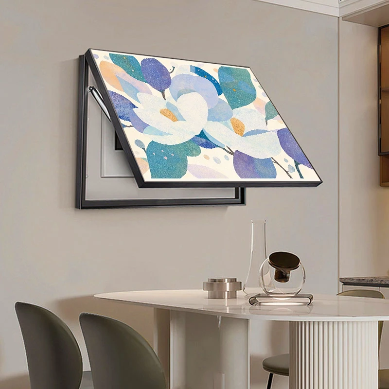 Abstract flower-style hidden cover for the power switch of the electrical meter box, wall art decorative painting, artistic hang