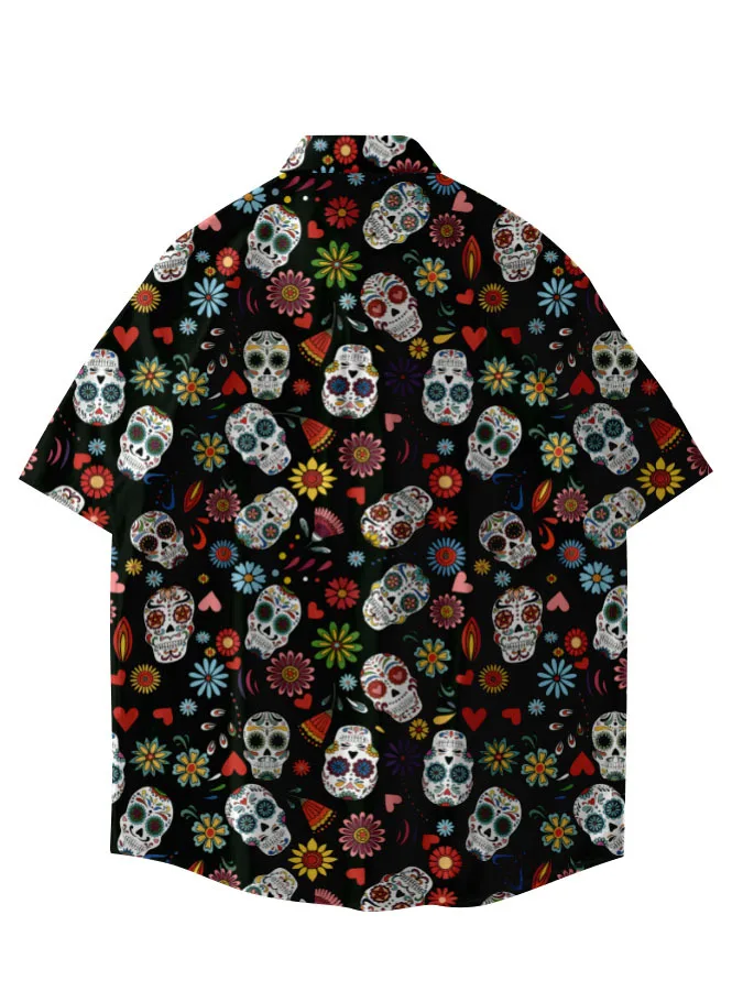 هاواي فلاور ort Sve شاطئ كاجوال irt للرجال والنساء صيفي عصري هيب هوب فضفاض مناسب من ألياف البوليستر بدون كي...