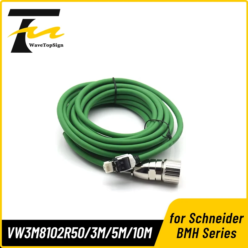 WaveTopSign Servo Motor Encoder Cable VW3M8102R30 VW3M8102R50 VW3M8102R100 VW3M8102R150 VW3M8102R200 for Schneider BMH Series