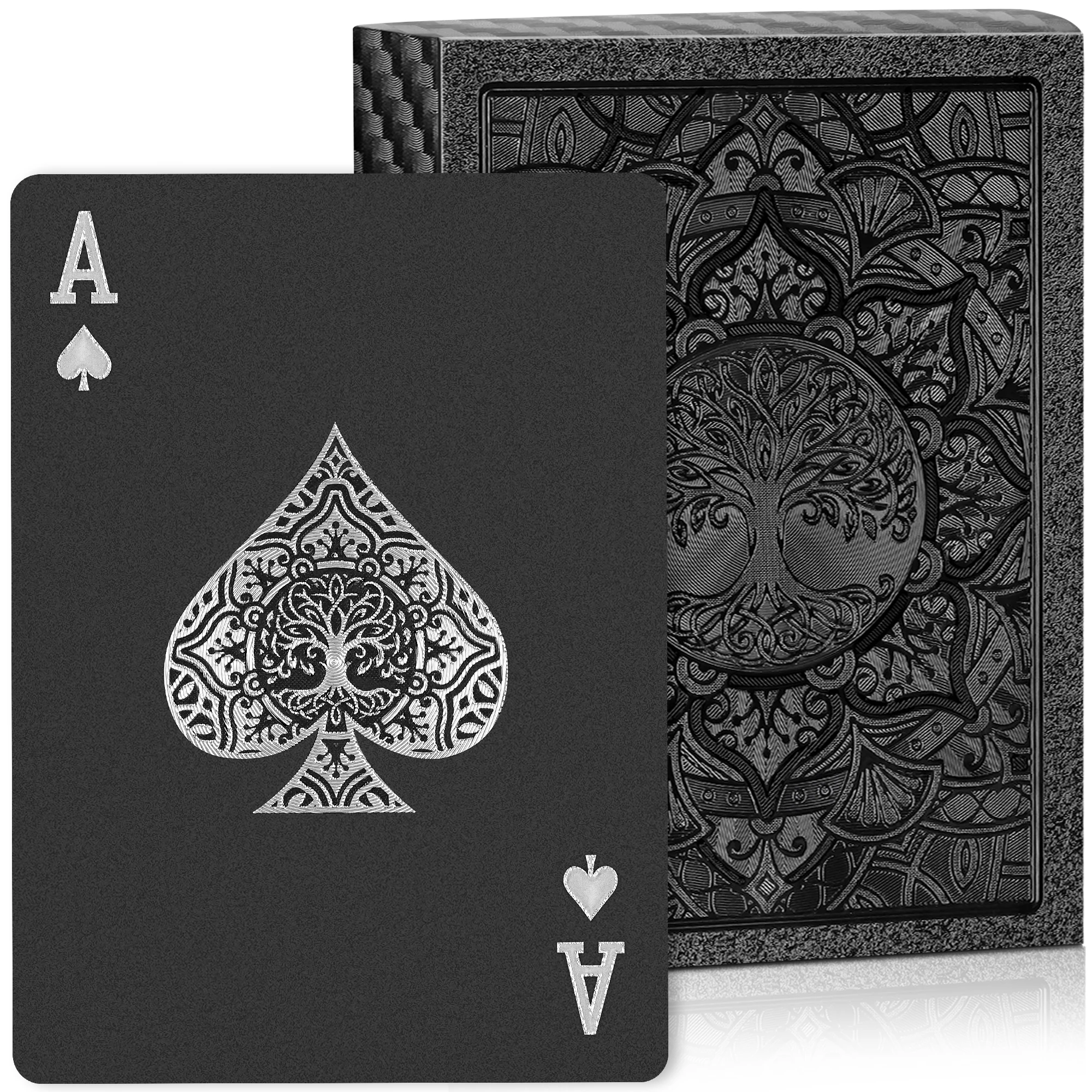 1/2 Decks Tree of Themed Plastic Waterproof Playing Card Set Adult Game Gift for Festivals, Holidays, Pool Parties, Beach Trips