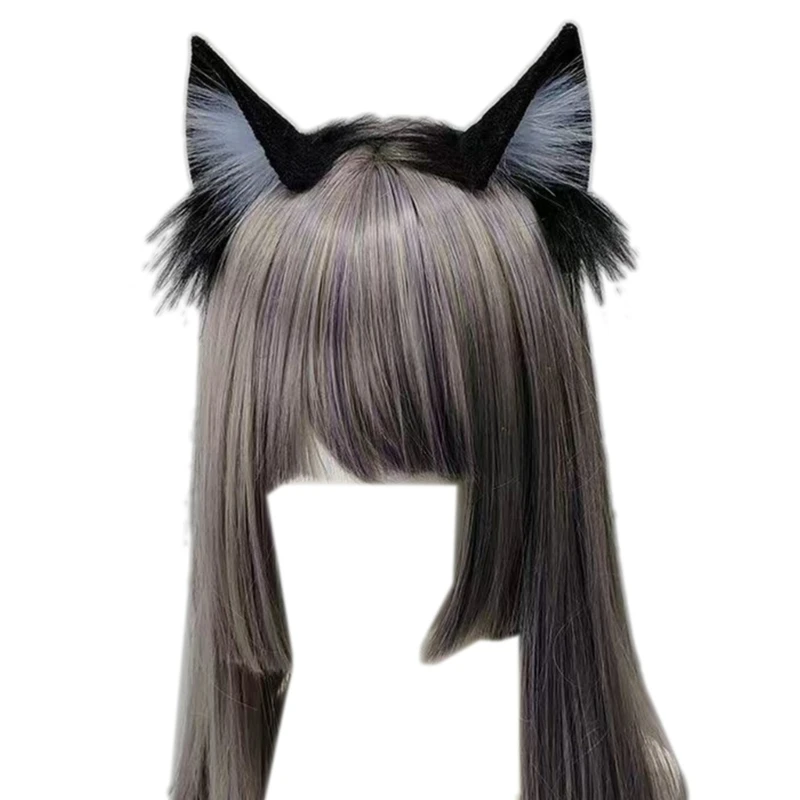 Bandeau oreilles chat en fausse fourrure, cerceau cheveux en peluche, accessoires Photo Costume pour fête Cosplay