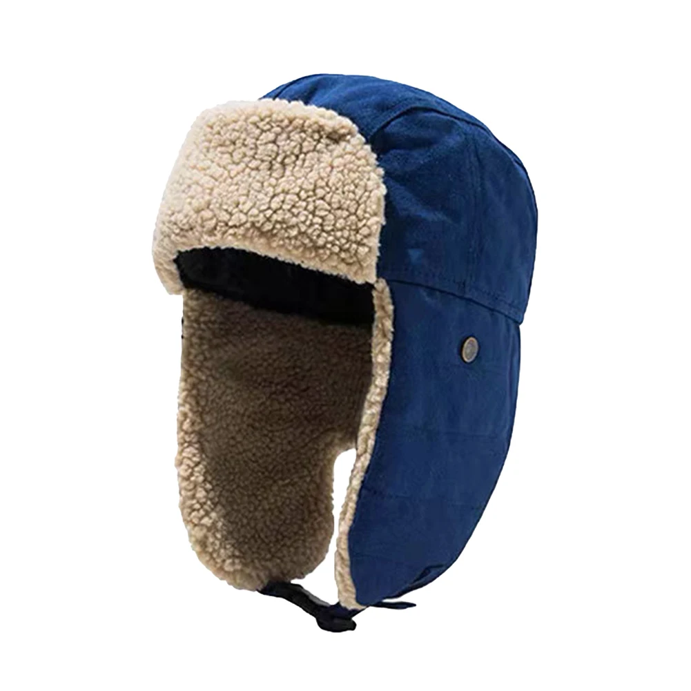 แฟชั่นสไตล์แบรนด์ใหม่หมวกหมวกรถจักรยานยนต์ป้องกันหูคุณภาพสูงสีดำป้องกันความเย็นผ้าฝ้ายสบาย