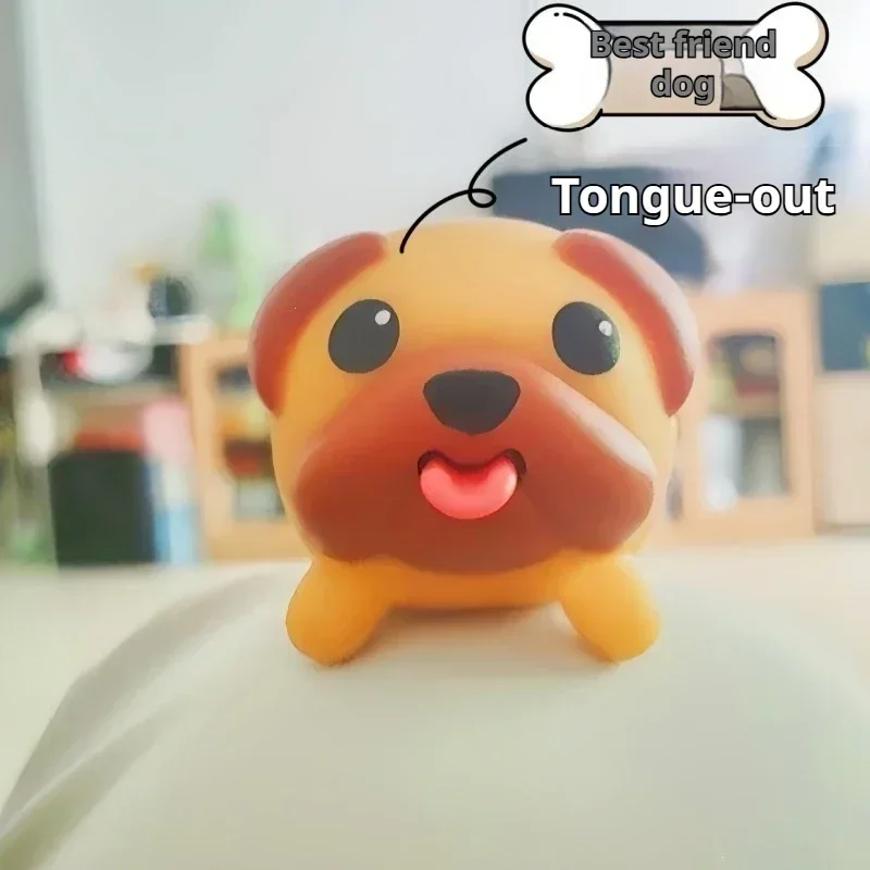 Cute puppy spits, squeezes, music relieves, releases stress, toy fun squeezes, doll suitable for young people as a gift