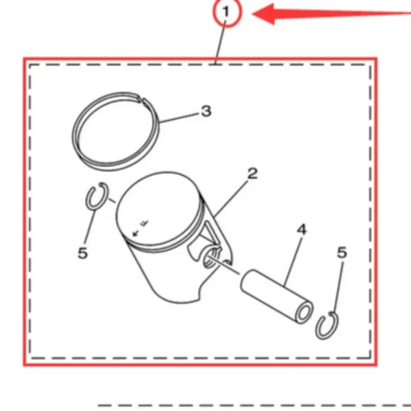 For OE YZ85 02-22 Piston + Piston Ring + Piston Pin + Circlip Set 5PA-11630-00