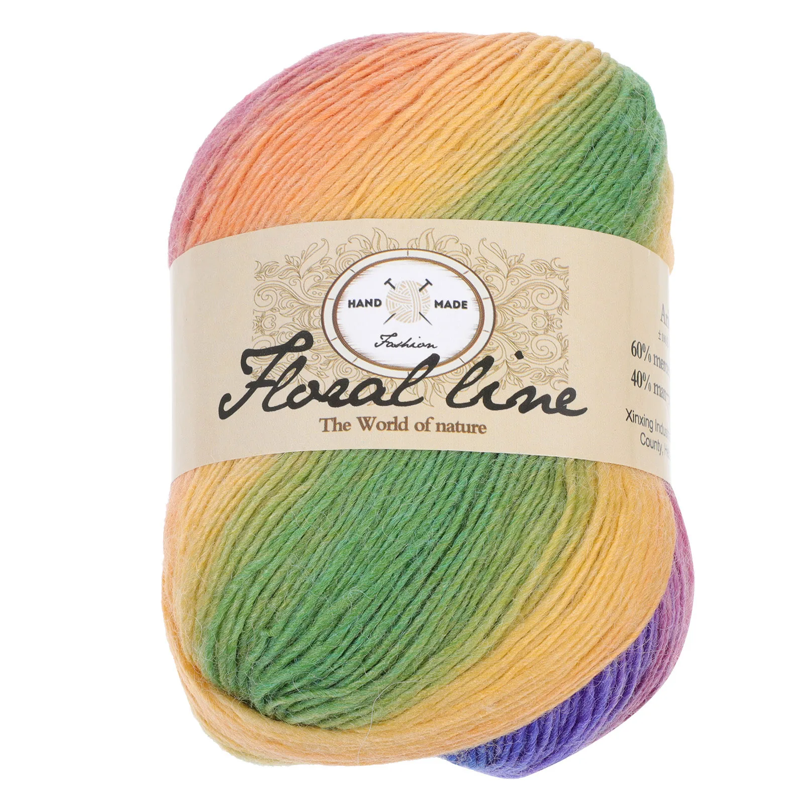 

Wool Yarn for Knitting Crochet Soft Durable Premium Material Handcrafts Toy Accessories Rainbow Colors Gradient Woolen