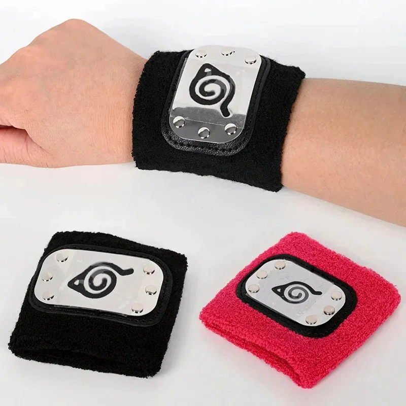Anime Naruto sportowa opaska na nadgarstek dla kobiet mężczyzn Party rekwizyty do Cosplay miękki ochronny pasek na nadgarstek opaska na nadgarstek zabawki dla dzieci prezenty