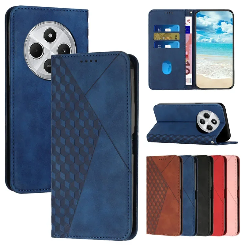 

For Poco C75 Case Luxury Magnetic Flip Case on For Funda Xiaomi Poco C75 Cover Xiomi PocoC75 C 75 Protection Phone Cases Coque