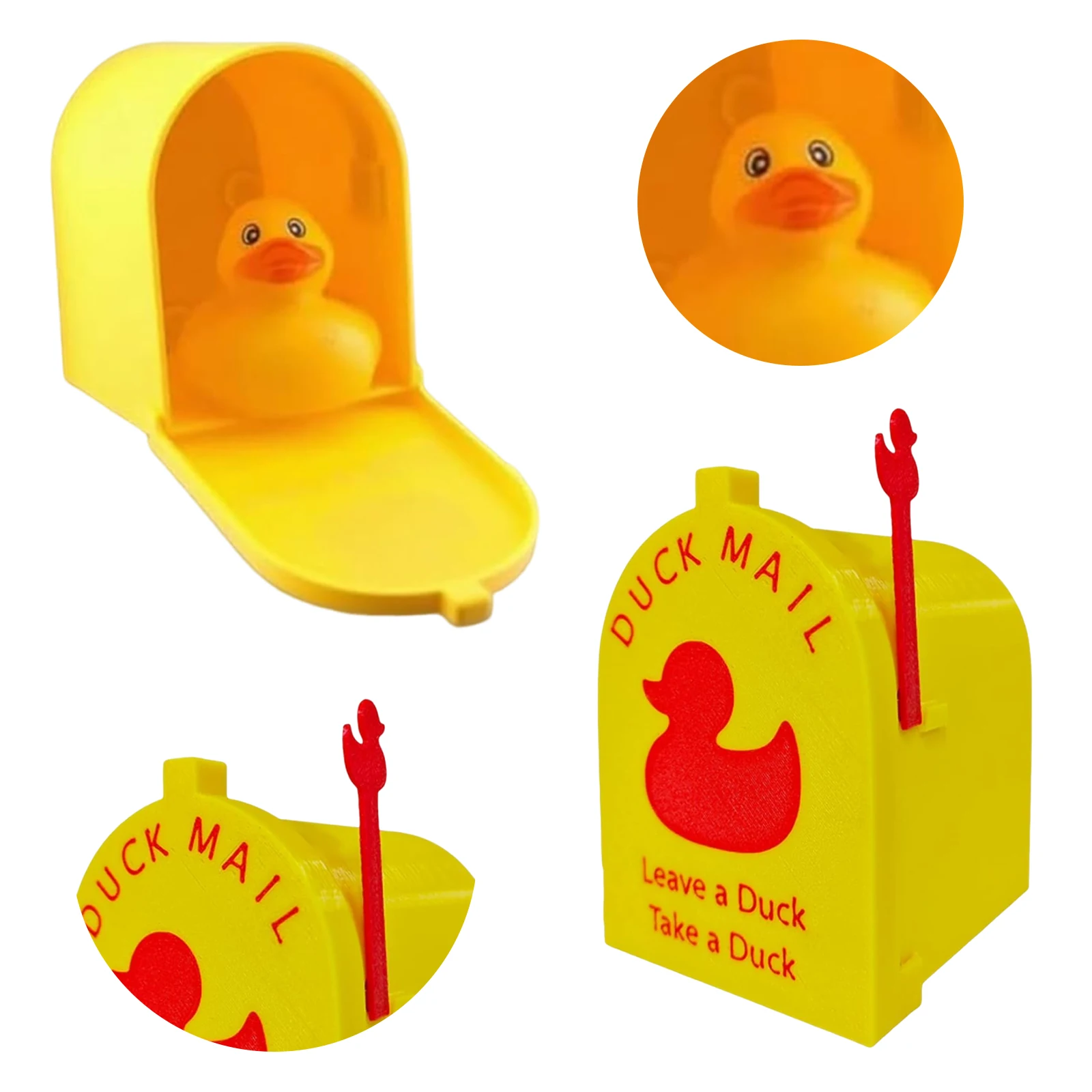 Mailbox Magnet Cruising Duck Fridge Sticker 3D Printed Funny Magnet Magnetic Stickers for Refrigerator Home Office Kitchen Decor