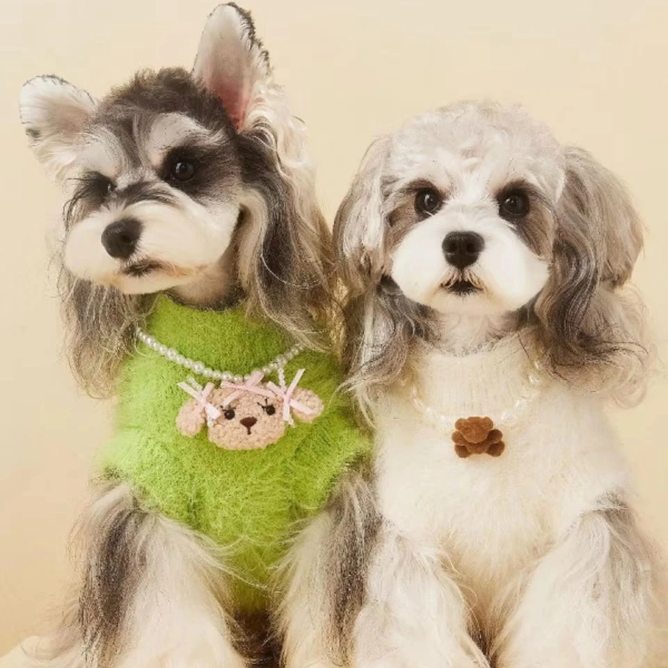 

Classic Style XL Dog Sweater Autumn Winter Sleeveless Vest Trendy Cotton Bear Too Big Fadou Pome Pet Clothes Christmas