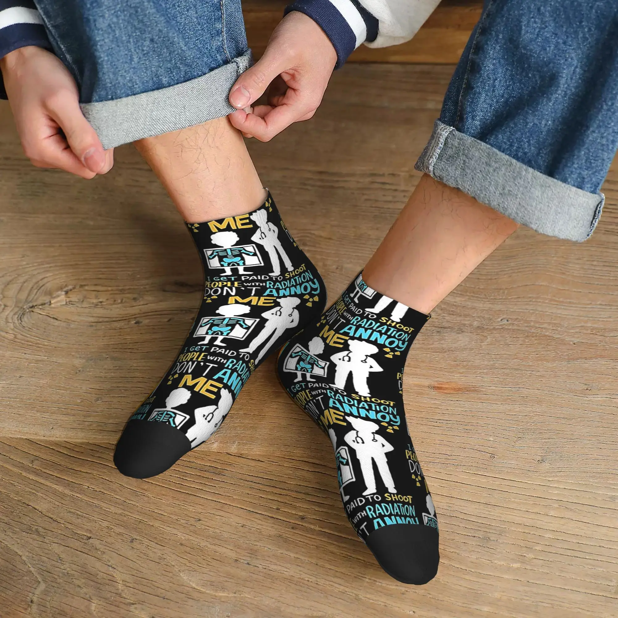 

All Seasons Don’t Annoy Me Radiology Radiologist Gift Socks Harajuku Sweat Absorbing Crew Socks Casual Stockings for Men Women