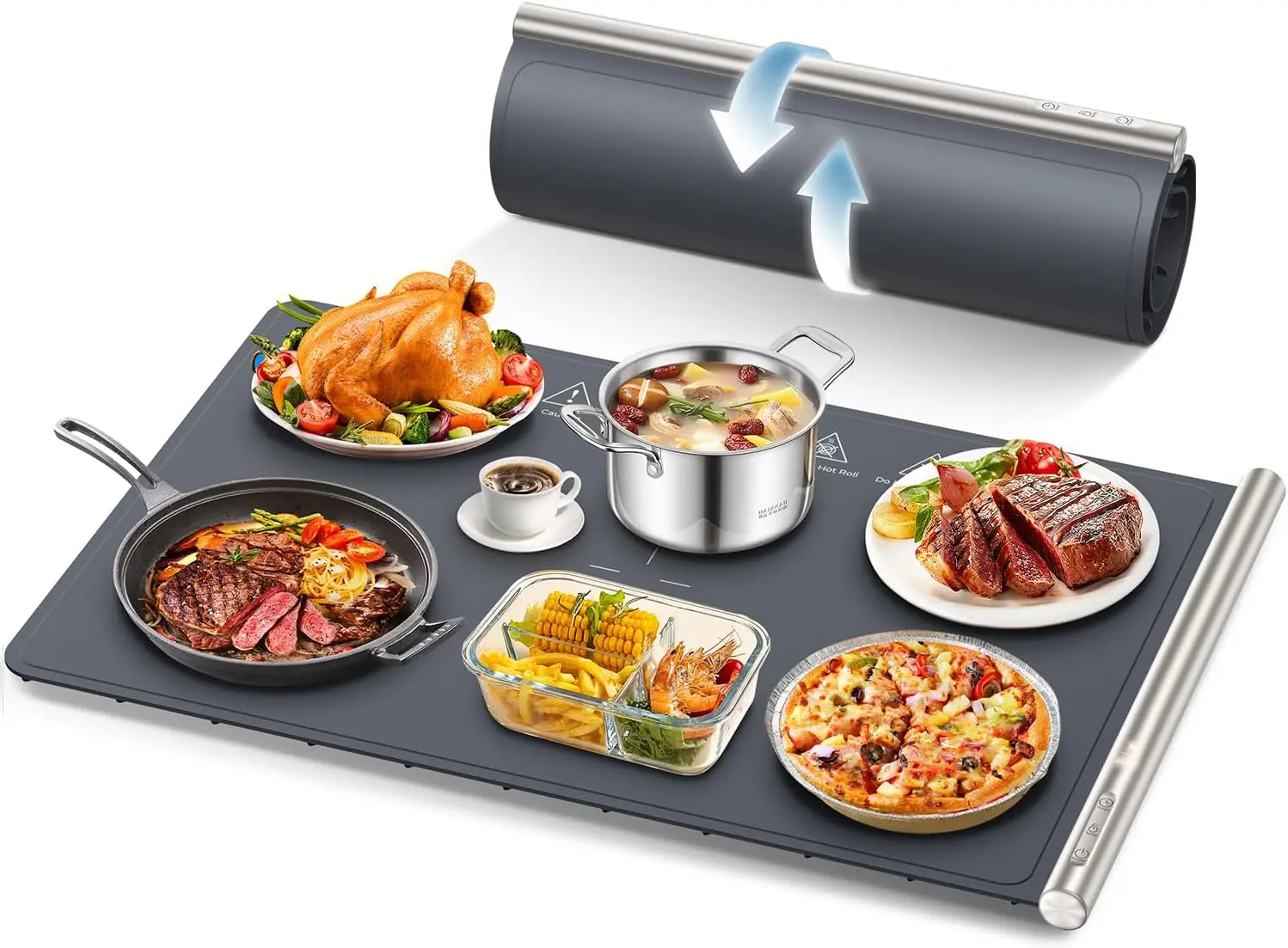 

Коврик для подогрева пищевых продуктов, поддон для быстрого подогрева полной поверхности 10 с, защита стопы приподнятых ног, 3 уровня температуры, 4 часа