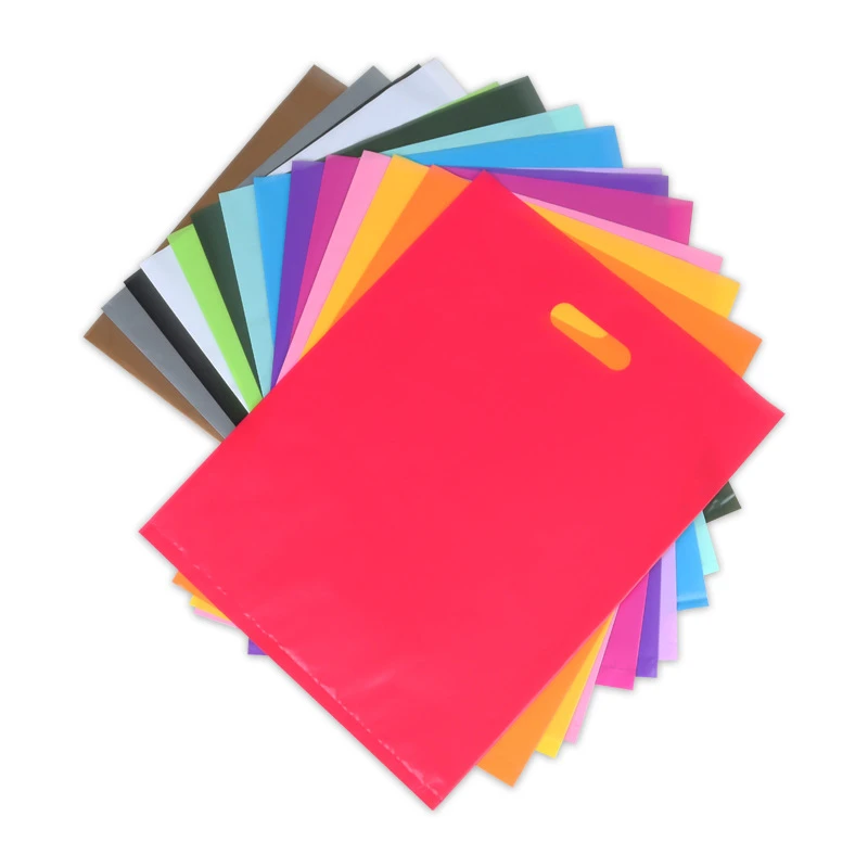 50 Stück kleine Plastiktüten, Party-Geschenktüten mit Griff für kleine Unternehmen, Geburtstag, Hochzeit, Partyzubehör – Detail 4