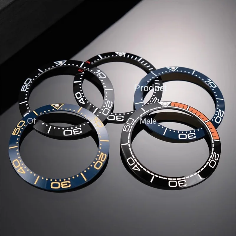 38 mm horlogeaccessoires van hoge kwaliteit Keramische horlogeringinzet voor Omega Seamaster 300 Sea Scale Circle Vervang kleurrijke ring