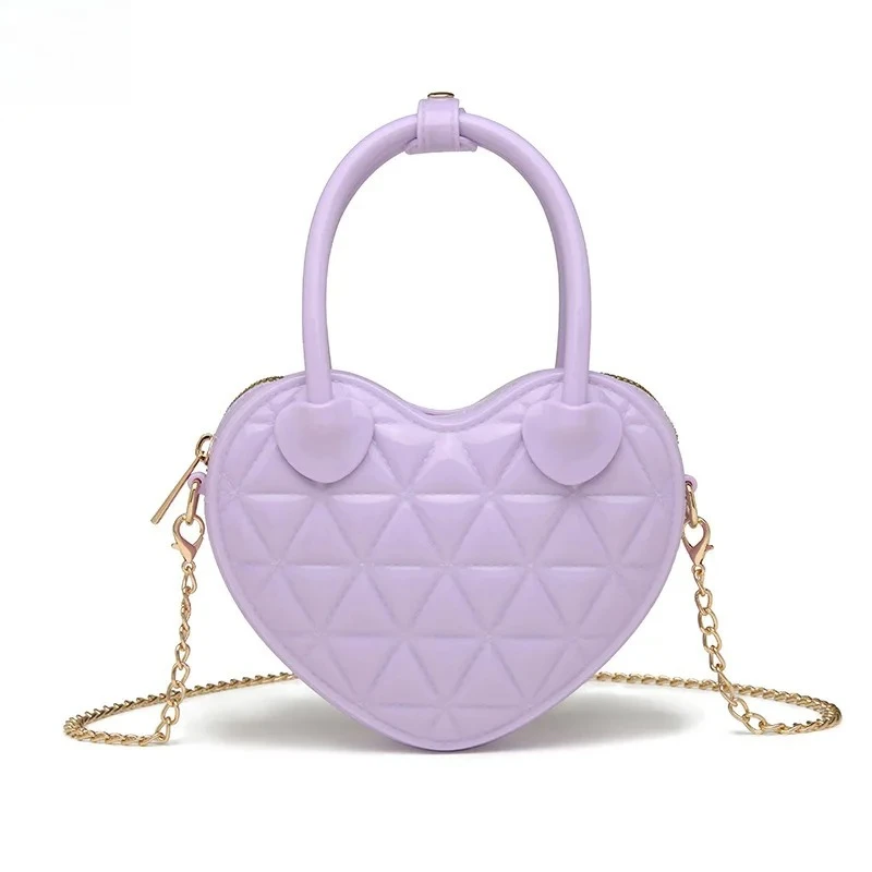 حقيبة ميكي ماوس الوردية على شكل قلب - مبطنة من الجلد الصناعي ذات الاستخدام المزدوج وحقيبة يد صغيرة لطيفة على شكل سلسلة كروس