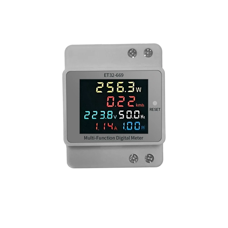 

Electricity Meter Intelligent Electricity Meter 220V Voltage Current Power Frequency Factor Meter Rail Type Meters