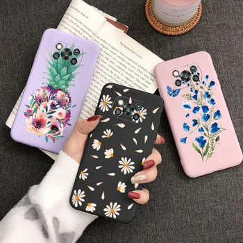 Poco X3 Pro X 3 Pocox3 Pro Cover Funda 태양 꽃 패턴 샤오미 Poco X3 NFC X3Pro Coque Bumper