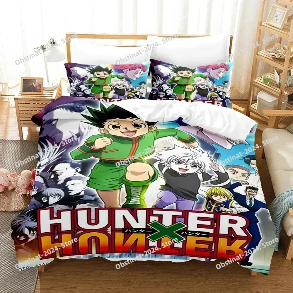 New Hunter X Hunter Bedding Set Printed single Comforter Quilt Bed Cover Duvet Cover Pillow Case 3 Pieces Sets Kids Adult Size