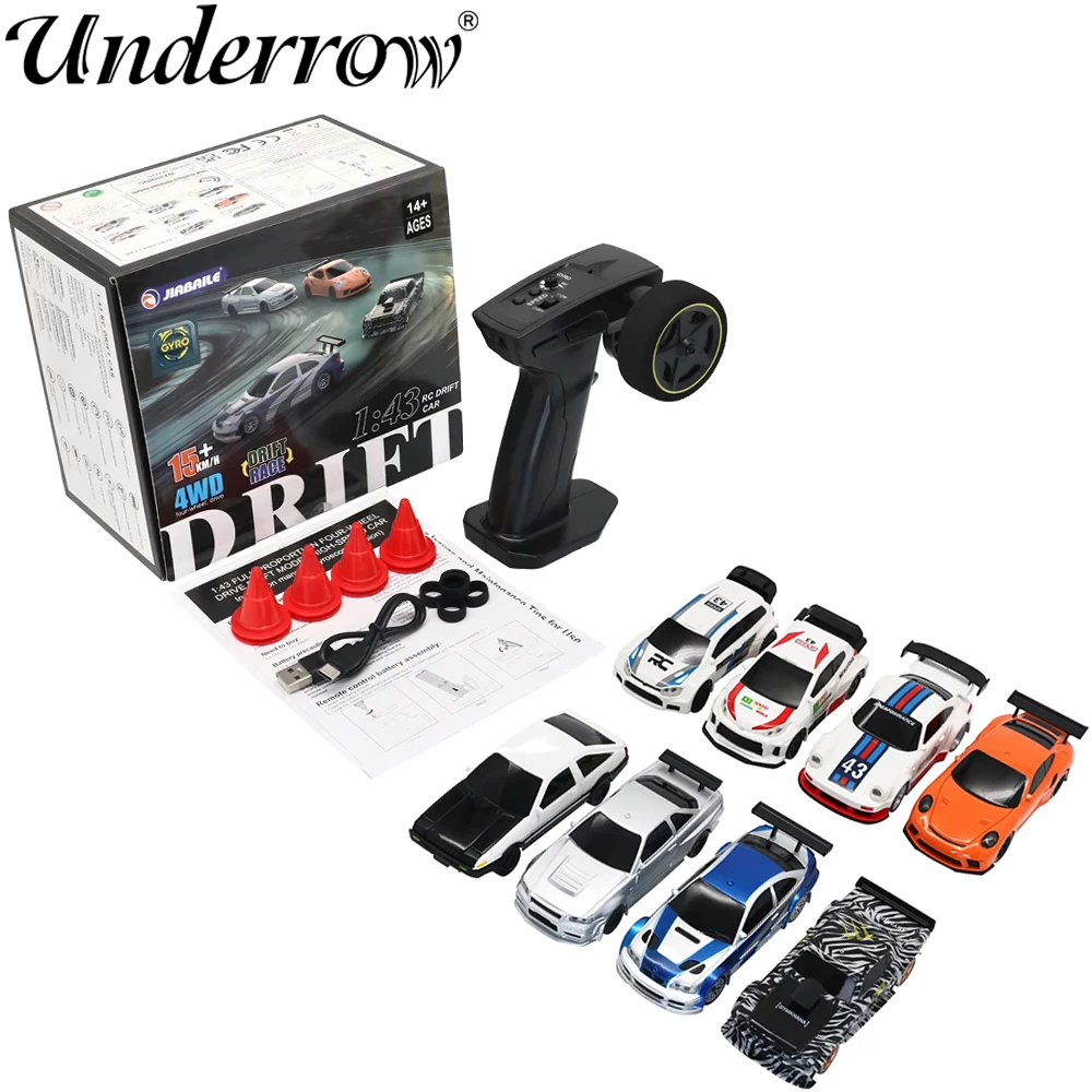 

Радиоуправляемая дрифт-машина 1/43 с гироскопом, улучшенная версия 2.4G, мини-гоночная дрифт-машинка 4WD на радиоуправлении, игрушки на радиоуправлении, дорожные конусы