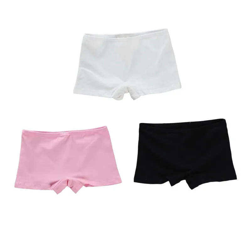 

3PCS Big Girls Underwears Mid-Waist Student Young Girls Panties Solid Color Teenage Boxershorts Briefs Children Underpants