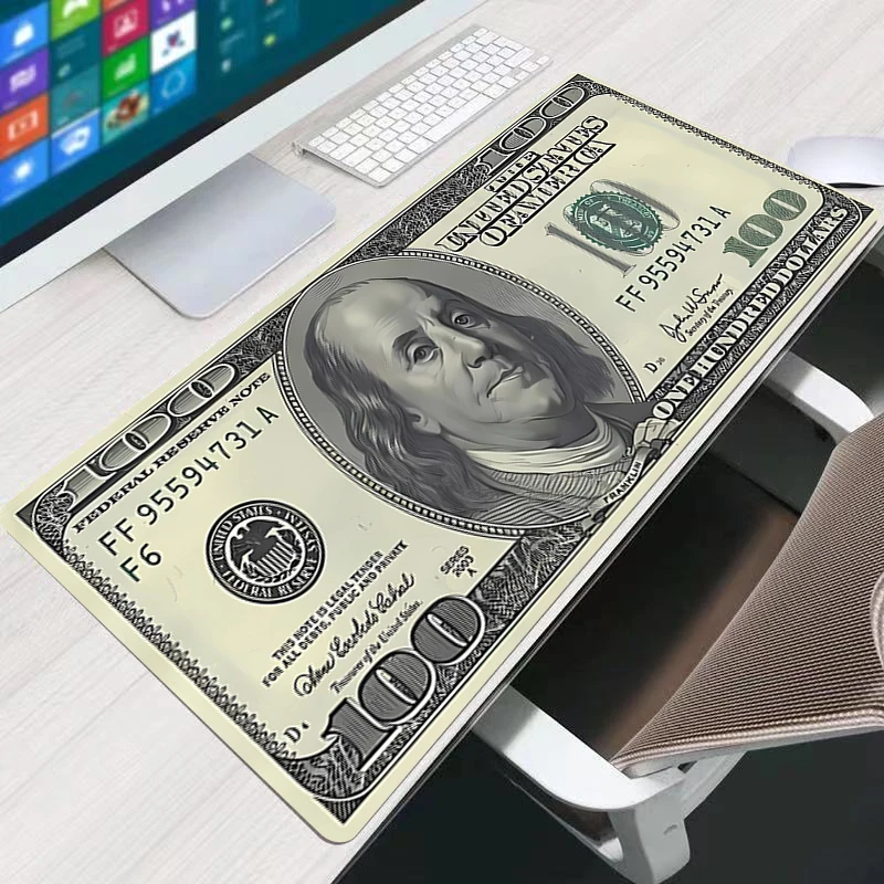 Dollar Bills Mouse Pad Large Extended Mousepad Gamer Non Slip Desk Mat Gaming keyboard pad Office MouseMat Smooth Surface Carpet