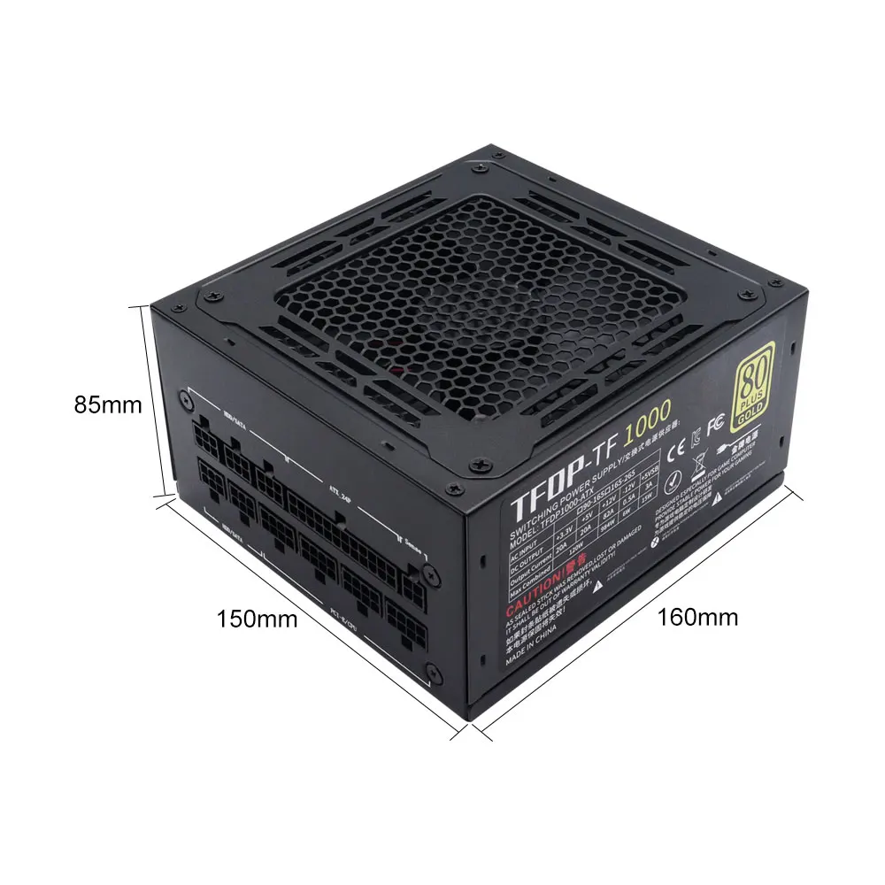 Imagem -05 - Módulo Completo pc Power Supply pc Power Supply Gamer Source Active Pfc 1000w 80 Plus Gold 110v 220v