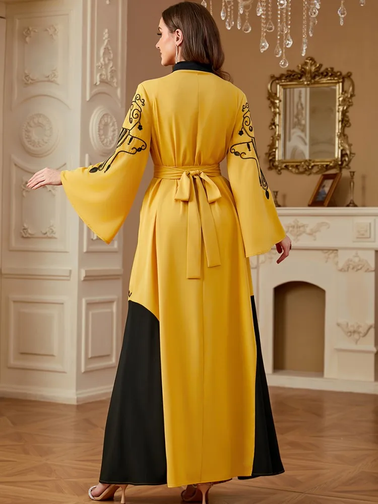 Abayas pour femmes dubaï luxe africain musulman Robe de mode Caftan Marocain robes de soirée Boubou Robe Djellaba Femme