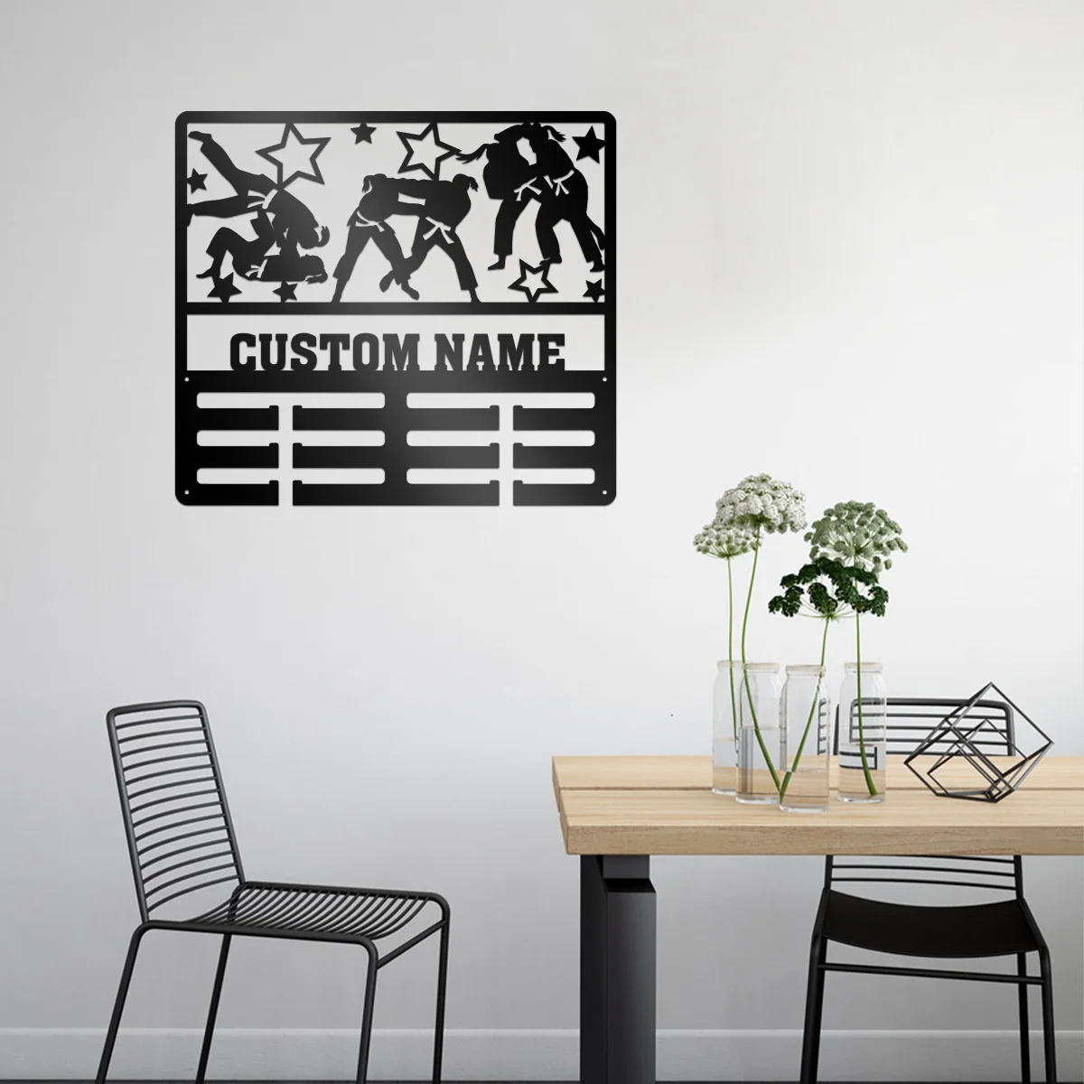 

1pc Excellent martial arts teaching. Custom Text Iron Wall Signs Iron Plate Signs For Kids Rooms Diy Home Decoration