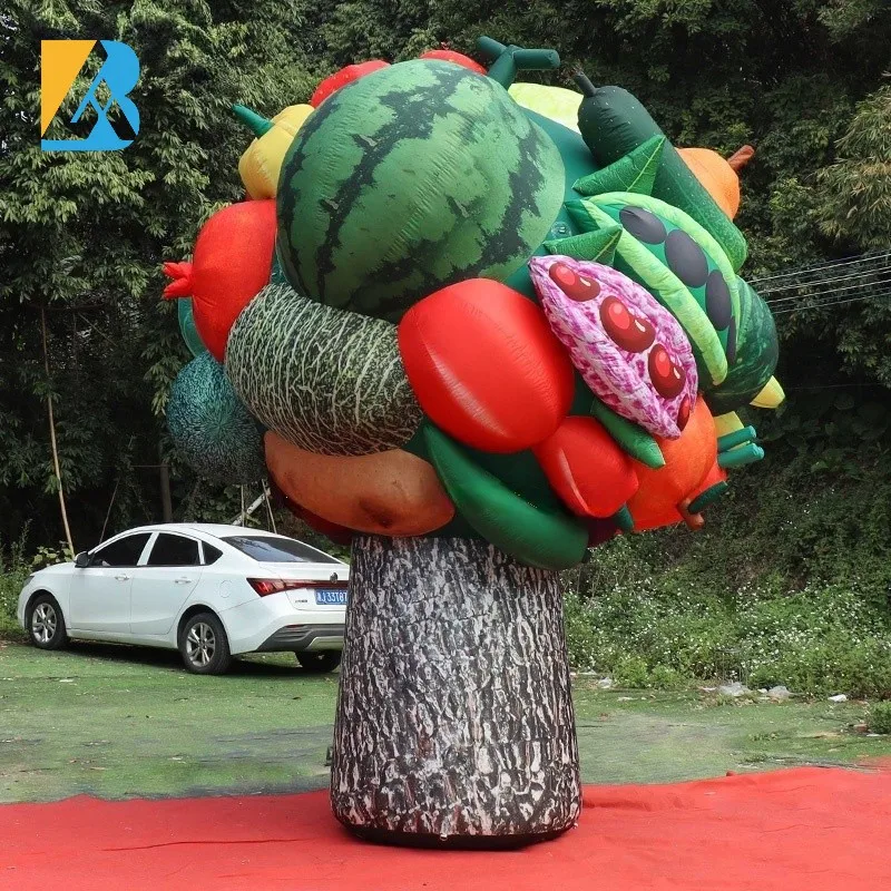 Customized Rainforest Theme Party Giant Inflatable Fruits Tree for Secret Garden Theme Party Toys