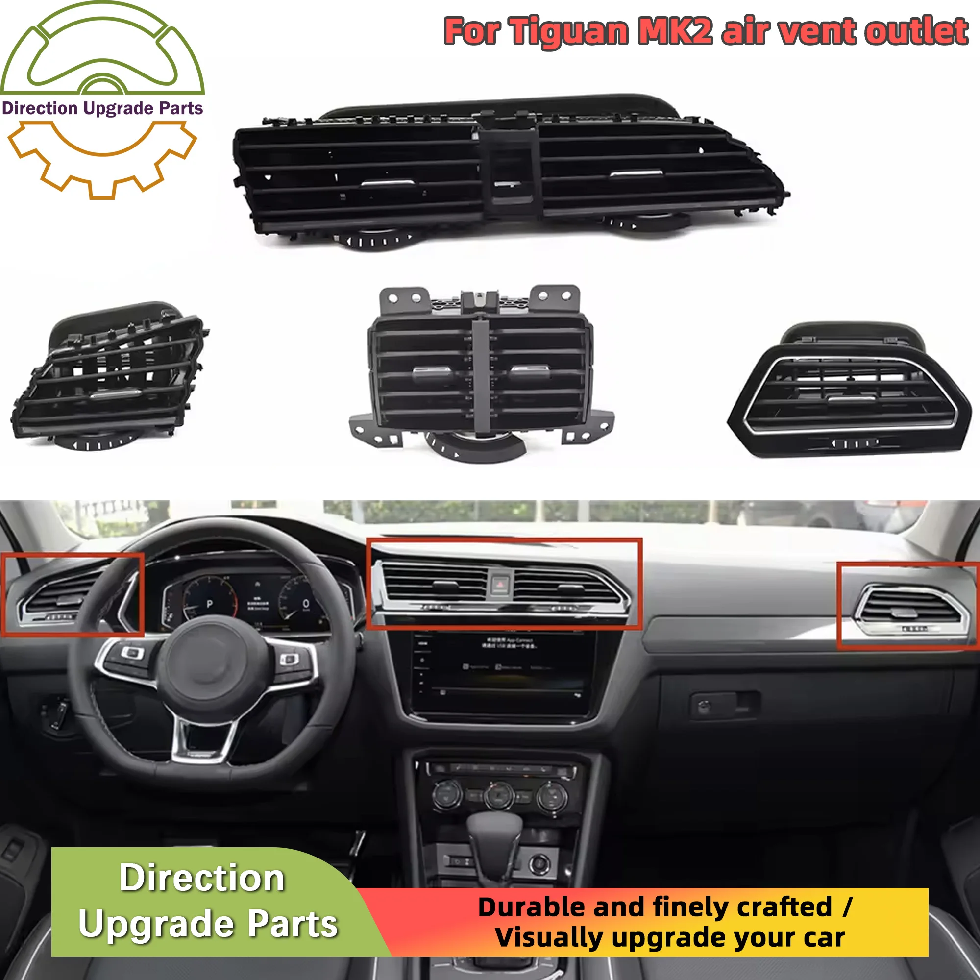 

For Tiguan MK2 AC Air Vent Outlet Front Dashboard Rear Center Console Set 5NG 819 703 704 728 203