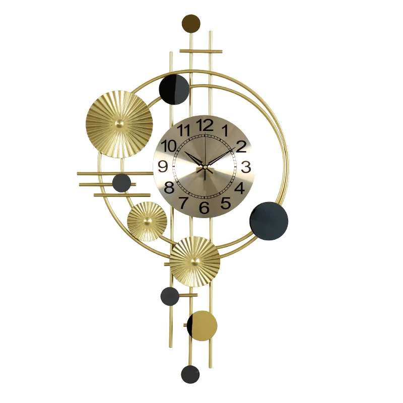 Nordic Metal Clock Modern Design Living Room Wall Home Decoration Mute Clocks Hanging