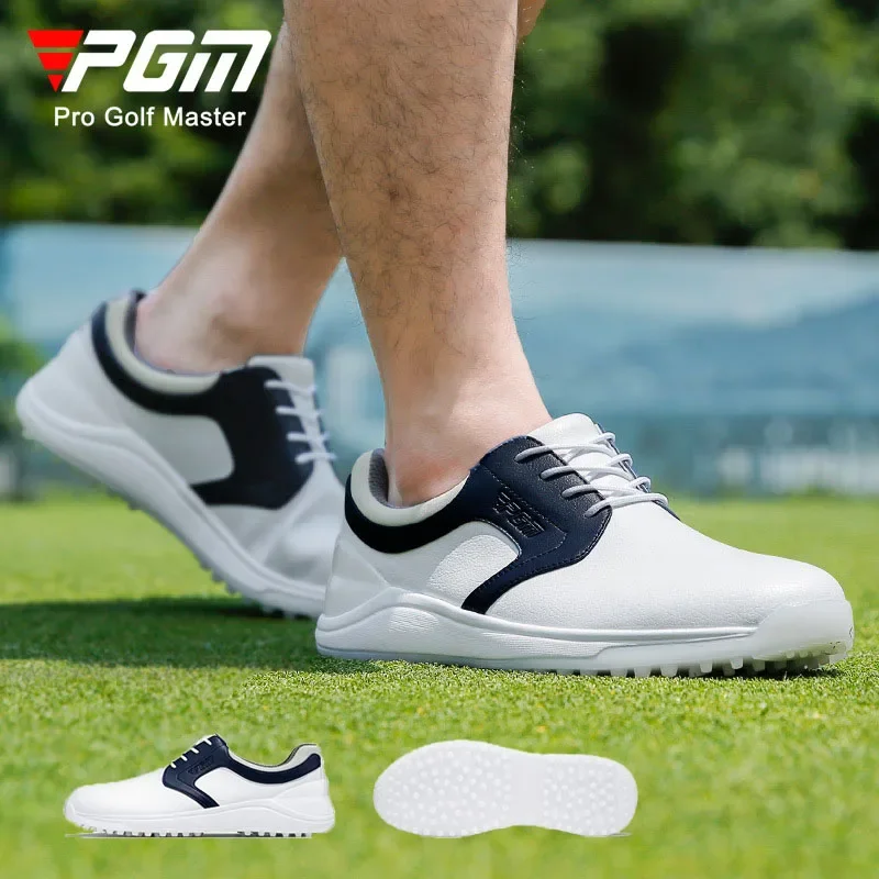 PGM Male Super Waterproof Golf Sneakers Anti-skid Golf Shoes Men Casual Sports Shoes Ultra-light Training Footwear Soft Midsole