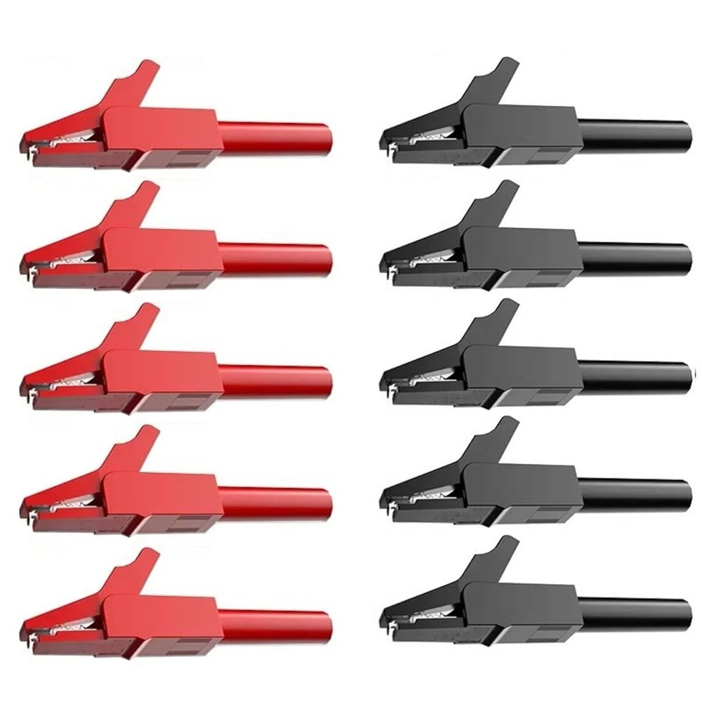 Cleqee P2007 10PCS Alligator Clip to 4mm Banana Female Jack Test Adapter Oscilloscope Multimeter Accessories