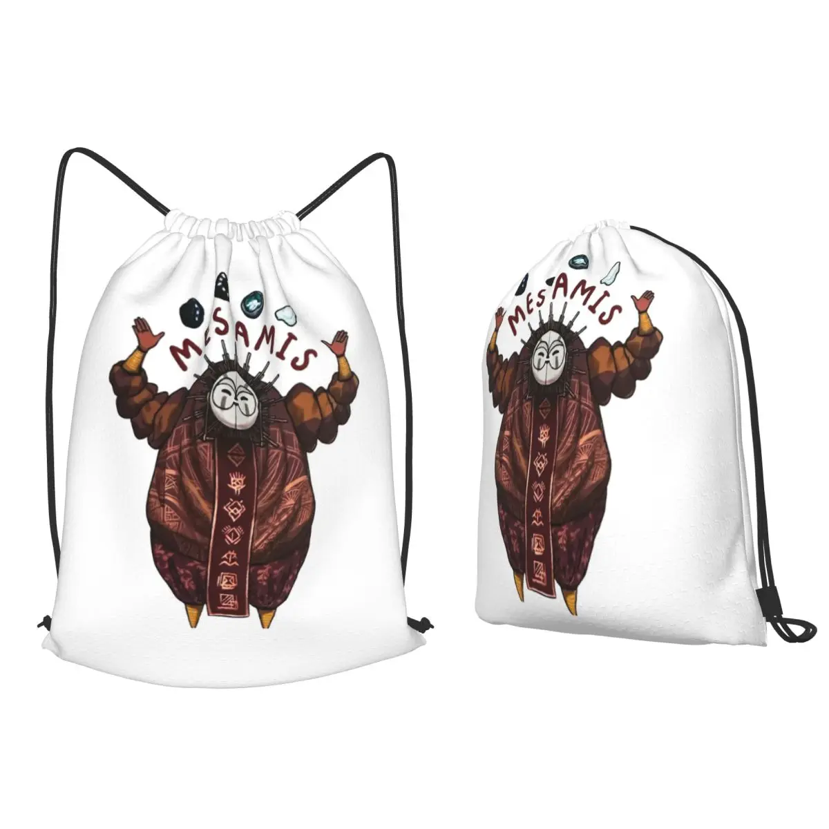 Esquie And Rock Friends Clair Obscur Expedition 33 Backpacks Fashion Drawstring Bundle Pocket Sundries Bag Book Bags Man Woman