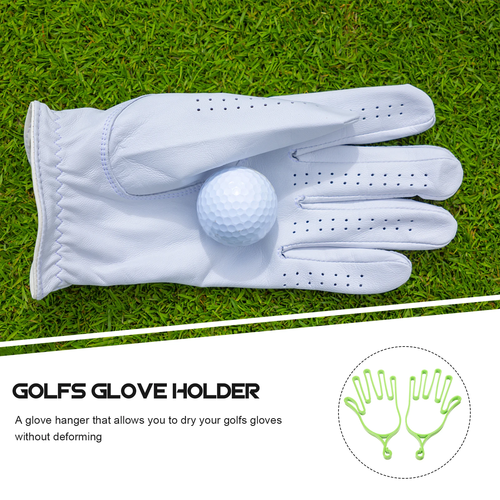 

2 Pcs Golf Gloves Holder Golfs Rack Racks Stuff Drying Frame Stretcher Hangers Green Holders Practical Support Frames