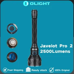 Olight Javelot Pro 2 uzun mesafe şarj edilebilir avcılık el feneri 2500 lümen pil dahil