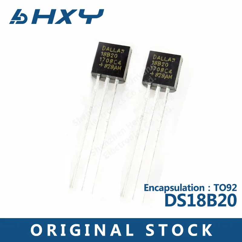 10PCS DS18B20 TO92 in-line programmable digital thermometer/temperature sensor new from stock